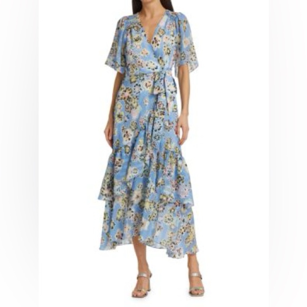 NWOT Tanya Taylor Blair Floral Faux Wrap Dress Size 20
